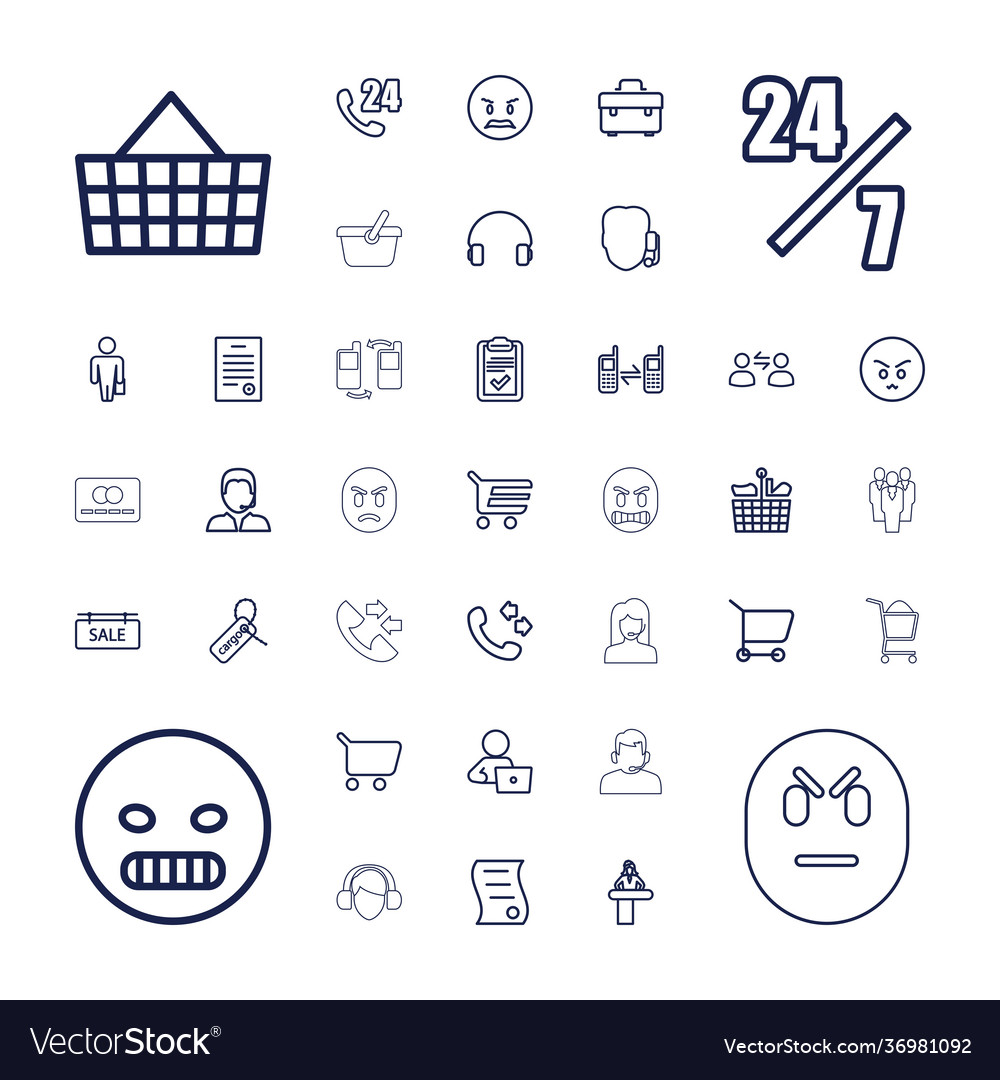 37 customer icons Royalty Free Vector Image - VectorStock