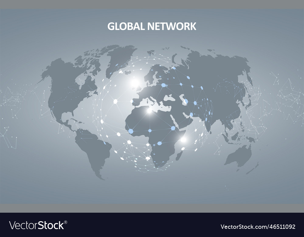 Abstract global technology background Royalty Free Vector