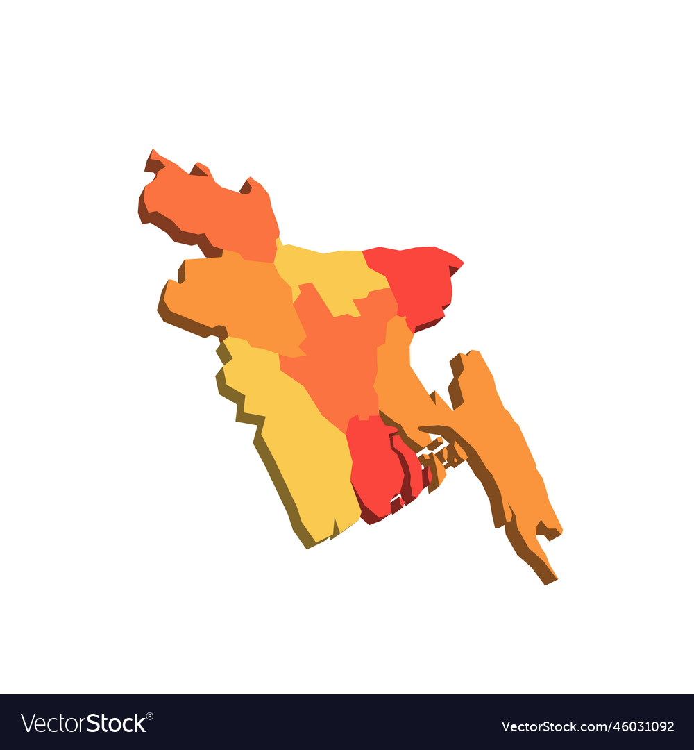 Bangladesh Political Map Of Administrative Vector Image Bangladesh Political Map Of Administrative Vector Image