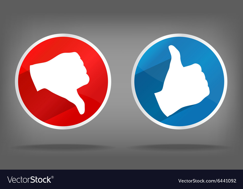 Sign like and dislike Royalty Free Vector Image