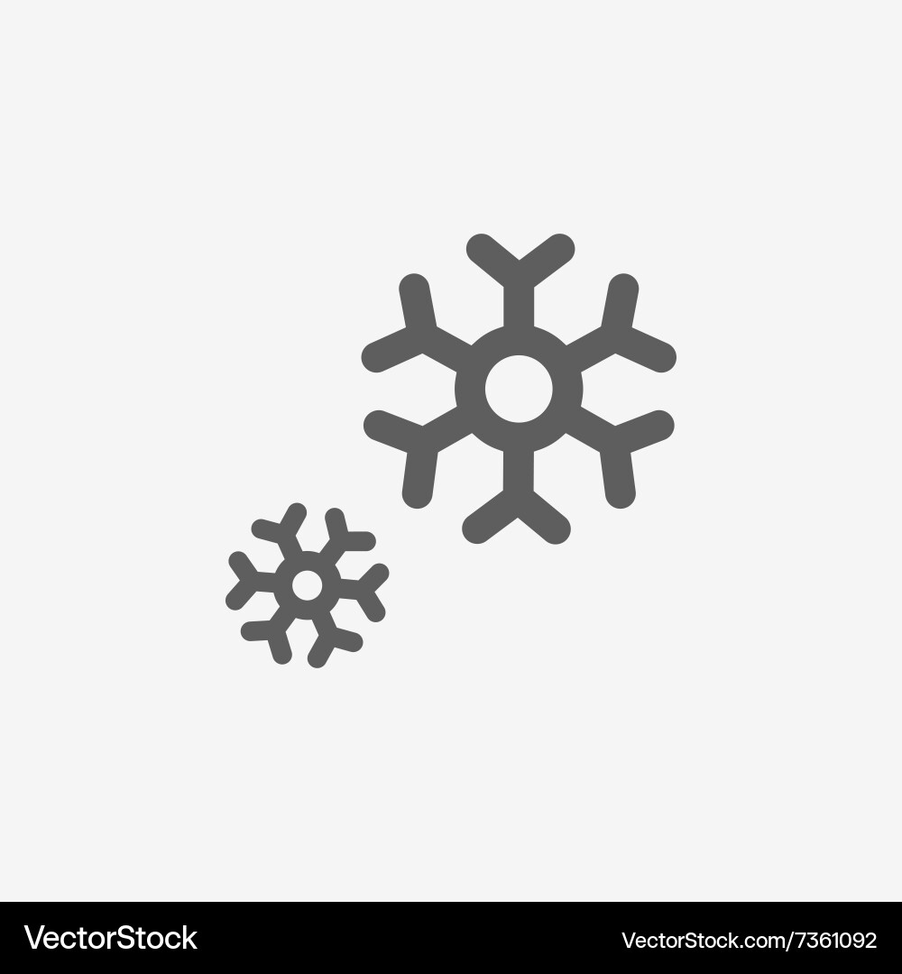 Snowflakes flat icon Royalty Free Vector Image
