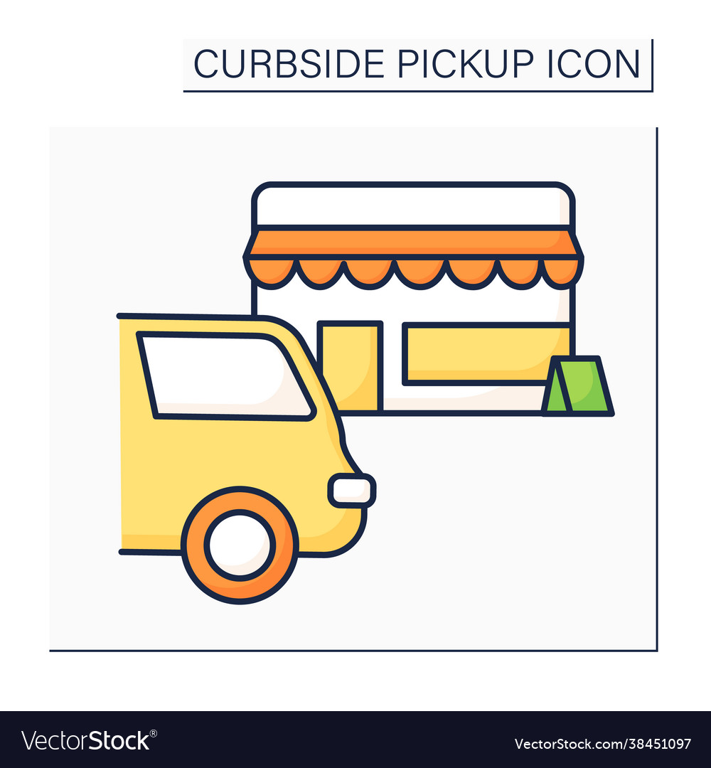 Curbside pickup color icon