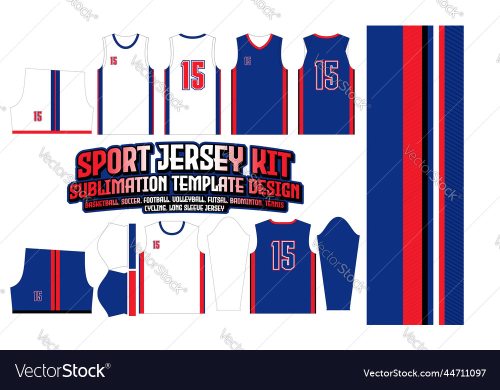 Detroit pistons jersey design sportwear 132 Vector Image