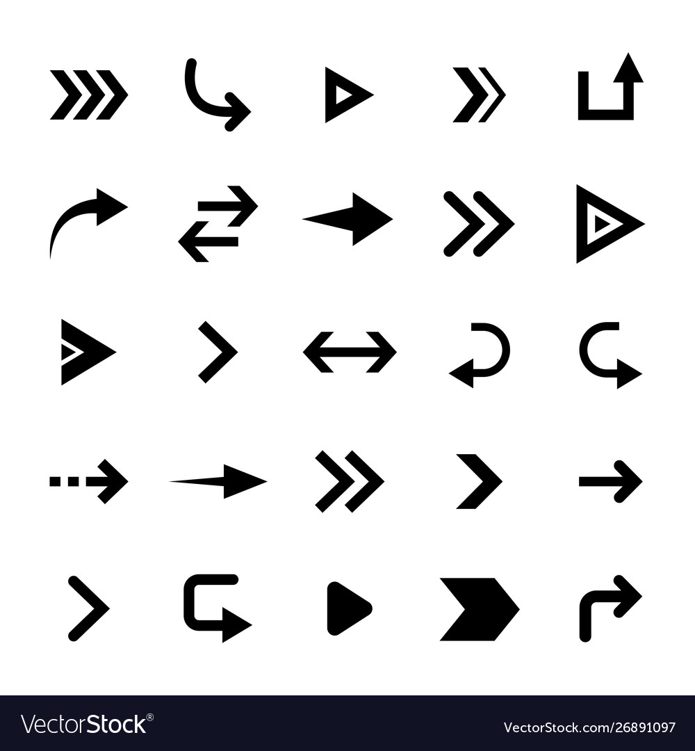 Direction arrows pointing arrows signs Royalty Free Vector