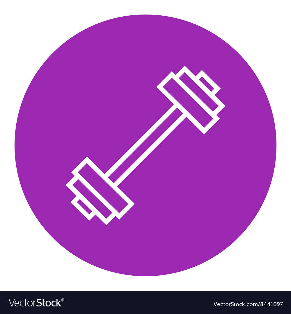 Dumbbell line icon Royalty Free Vector Image VectorStock