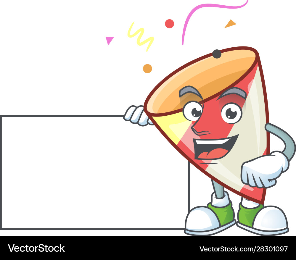 Exploding Confetti Cute Cartoon Character With A Vector Image