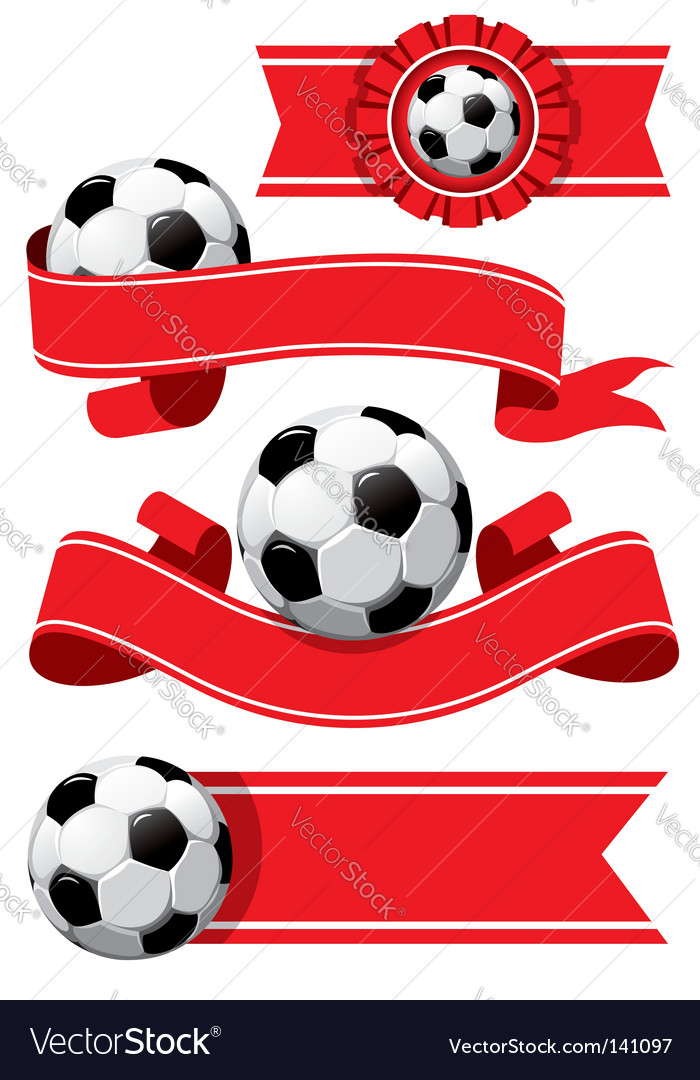 Set soccer design elements Royalty Free Vector Image