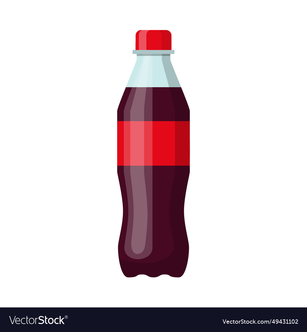 Bottle of soda cola in plastic tarre Royalty Free Vector