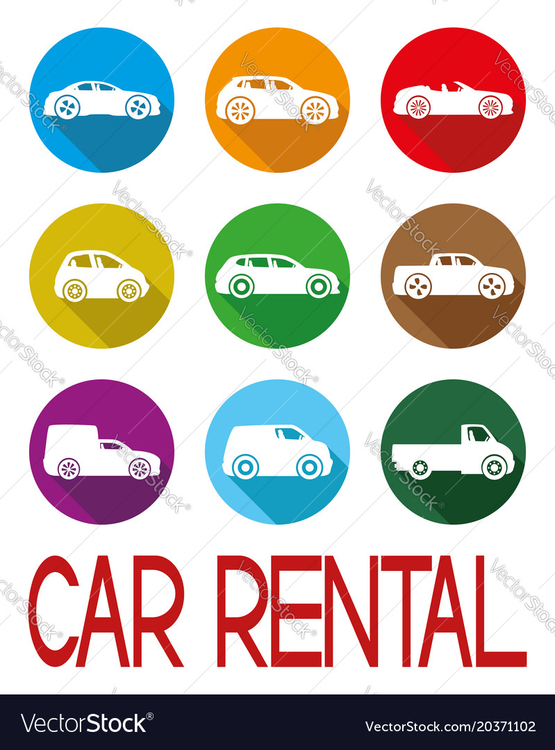 Car rental sign Royalty Free Vector Image - VectorStock