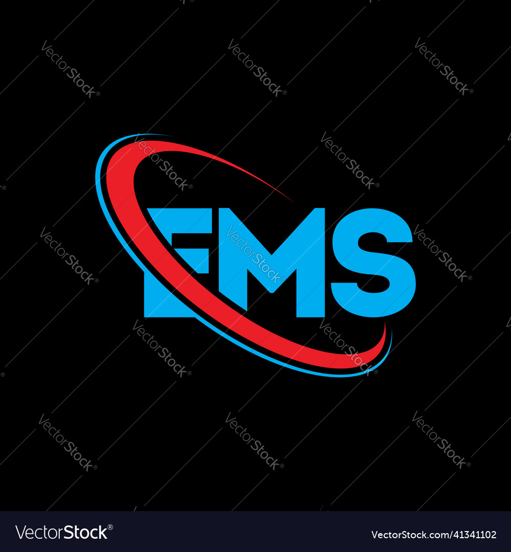 Ems logo letter design Royalty Free Vector Image