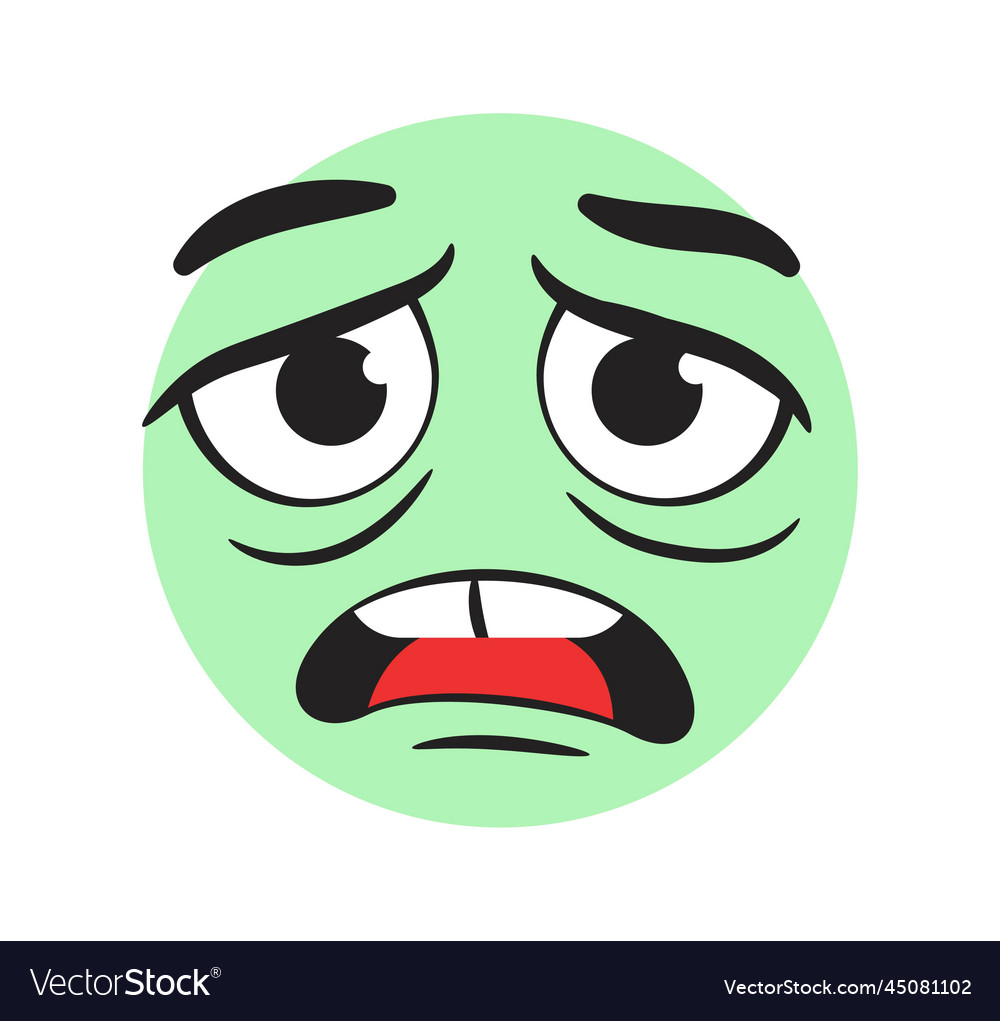 Funny sad emoticon Royalty Free Vector Image - VectorStock