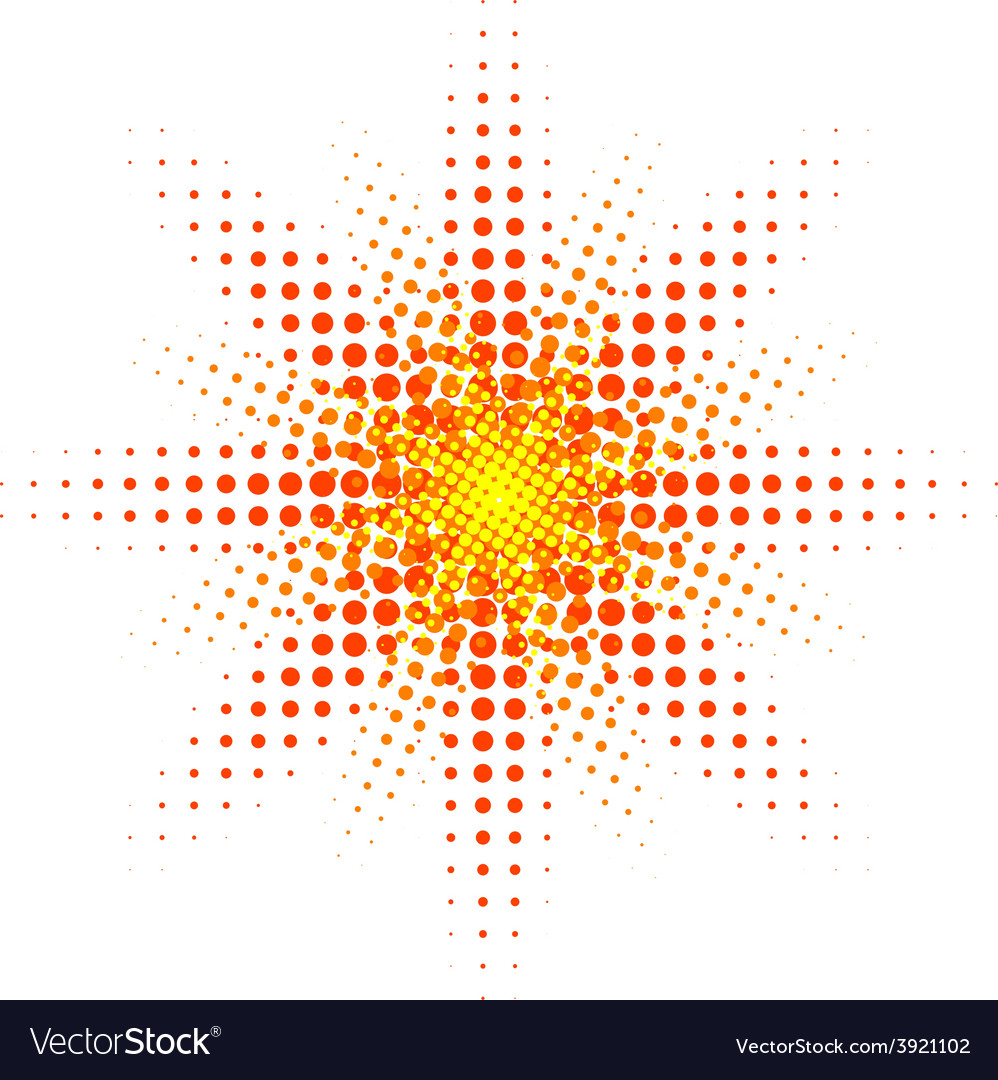 Halftone sun