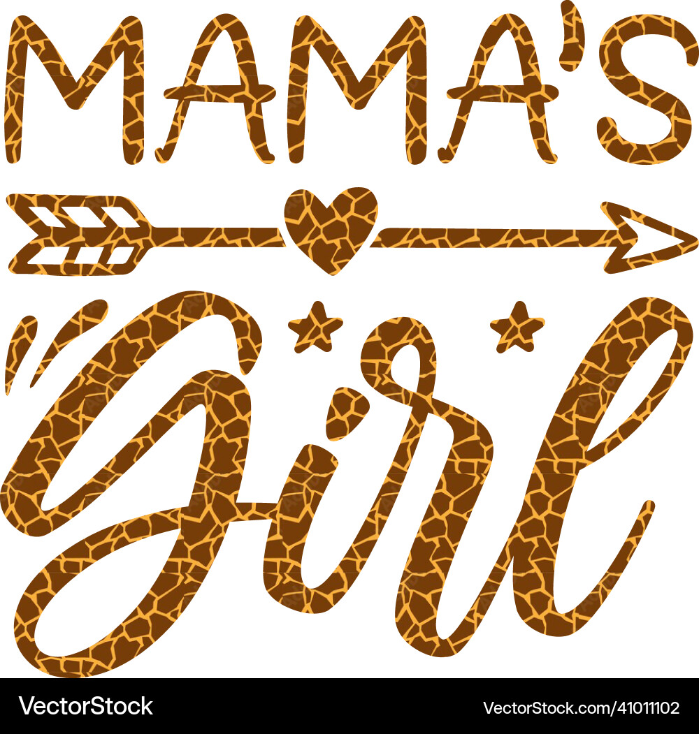 Mamas girl svg design Royalty Free Vector Image