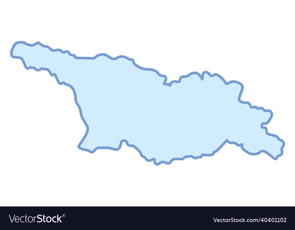 Republic of georgia map template isolated Vector Image