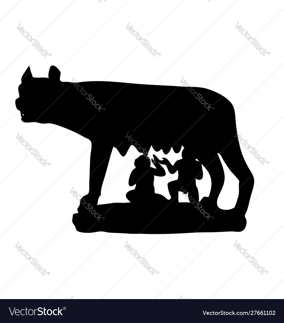 The Symbol Of Rome Antiquity Capitoline Wolf Vector Image