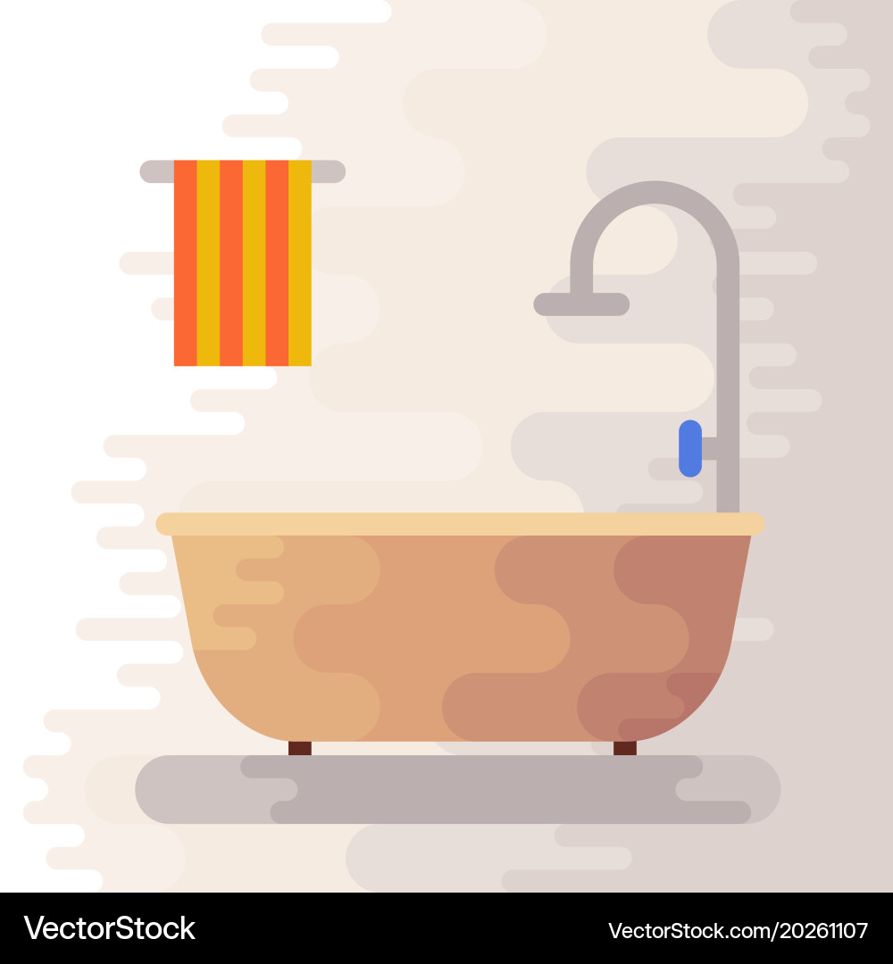 Bathroom flat icon Royalty Free Vector Image - VectorStock