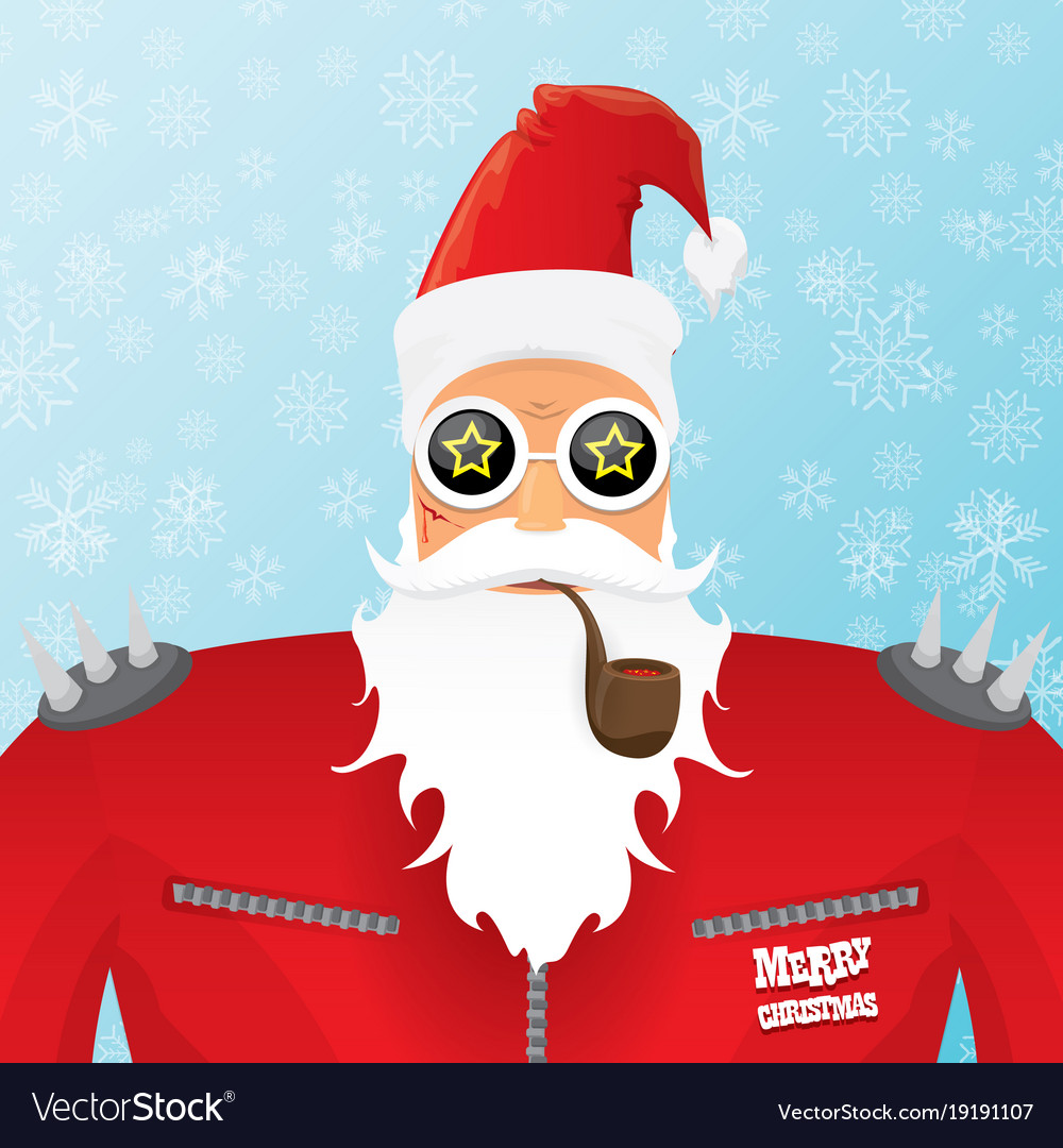 Dj santa claus with smoking pipe santa Royalty Free Vector Dj santa claus with smoking pipe santa Royalty Free Vector