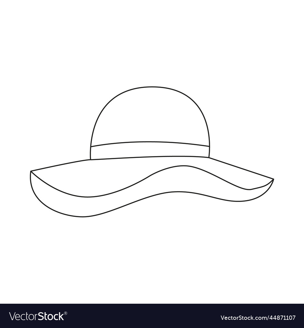 Hat outline great design for any purposes Vector Image