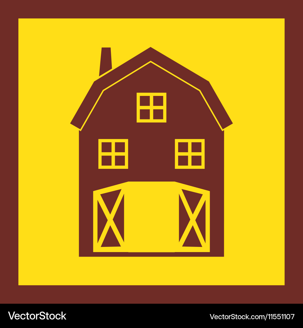 Stable farm building icon Royalty Free Vector Image