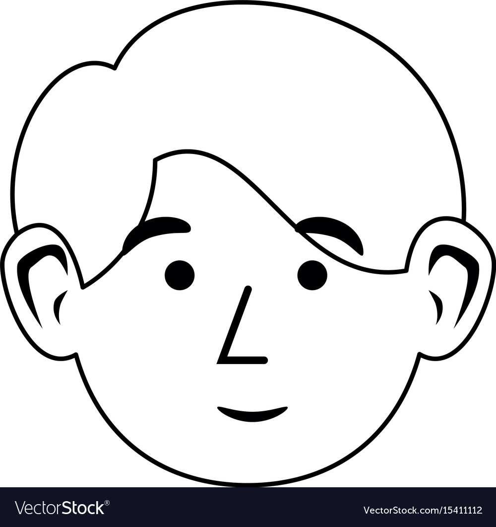 Cute adult face Royalty Free Vector Image - VectorStock