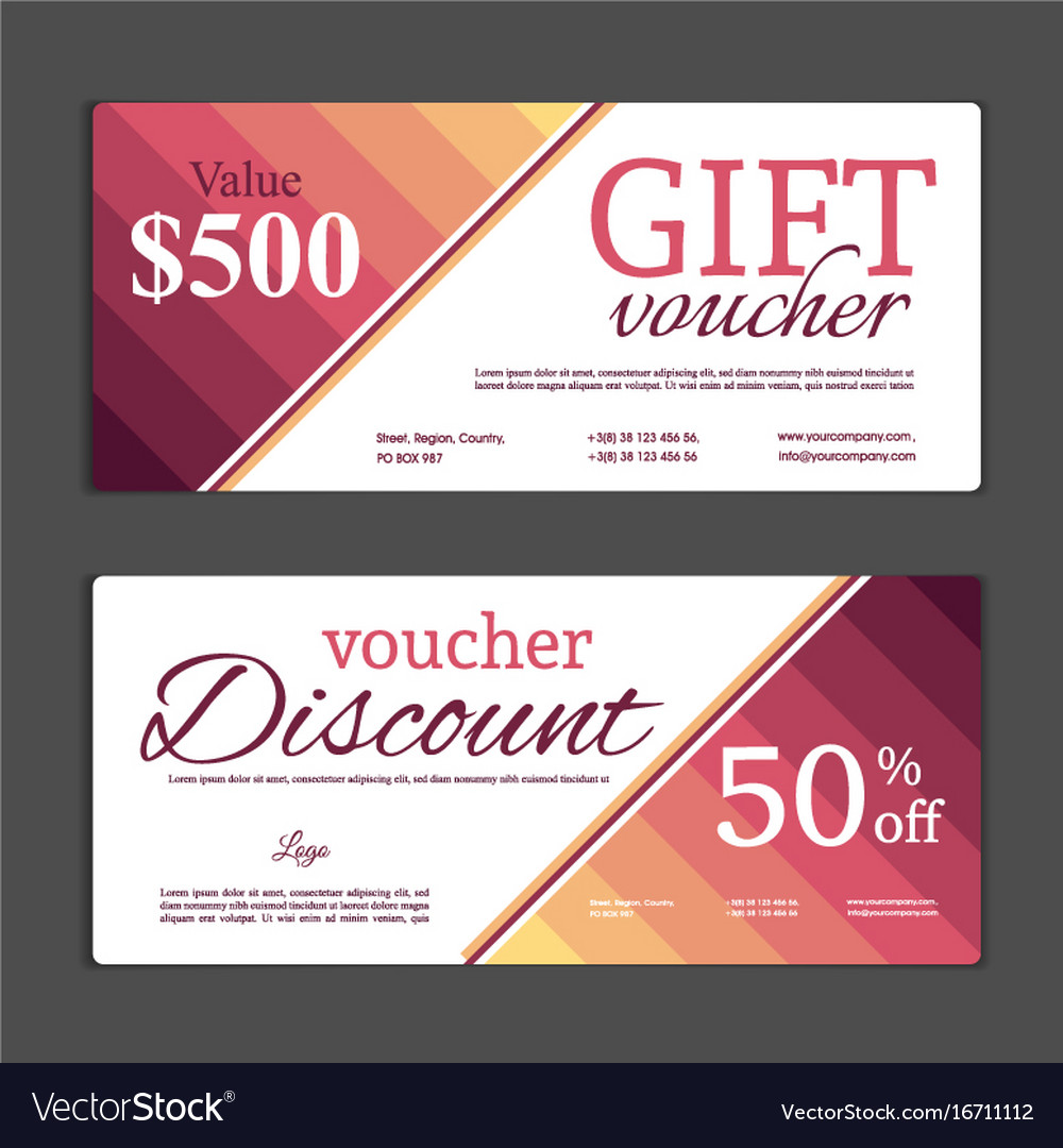 Gift voucher template can be use for shopping Vector Image