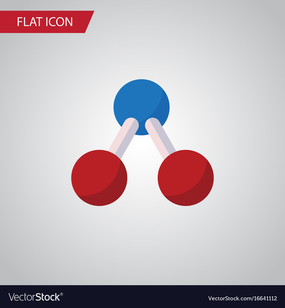 Isolated water molecule flat icon nuclear Vector Image