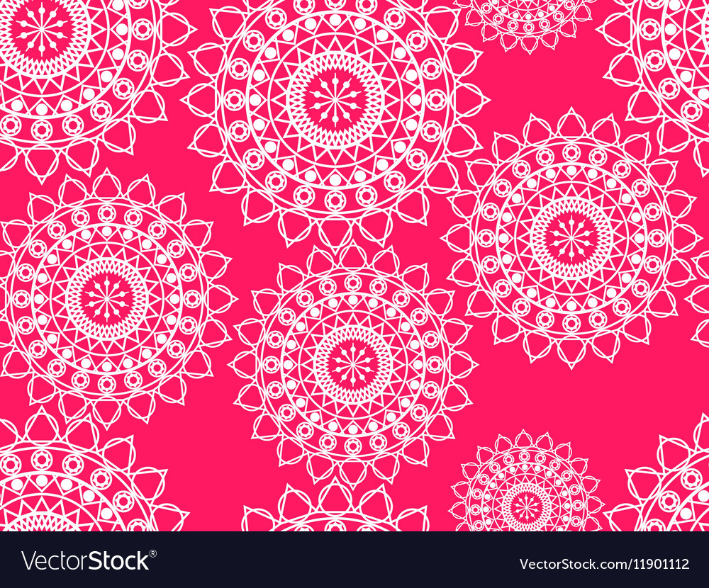 Mandala seamless pattern Royalty Free Vector Image