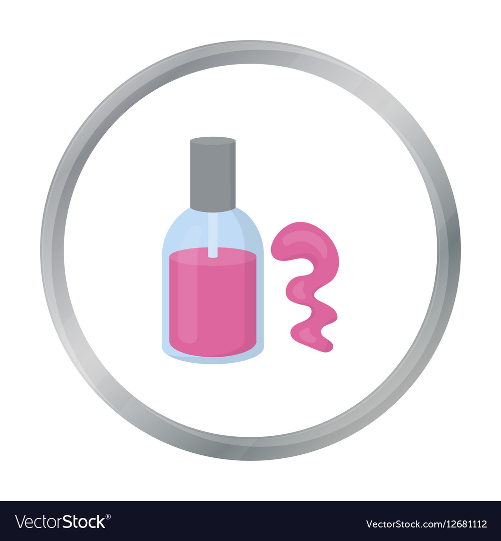 Nail polish icon in cartoon style isolated Vector Image