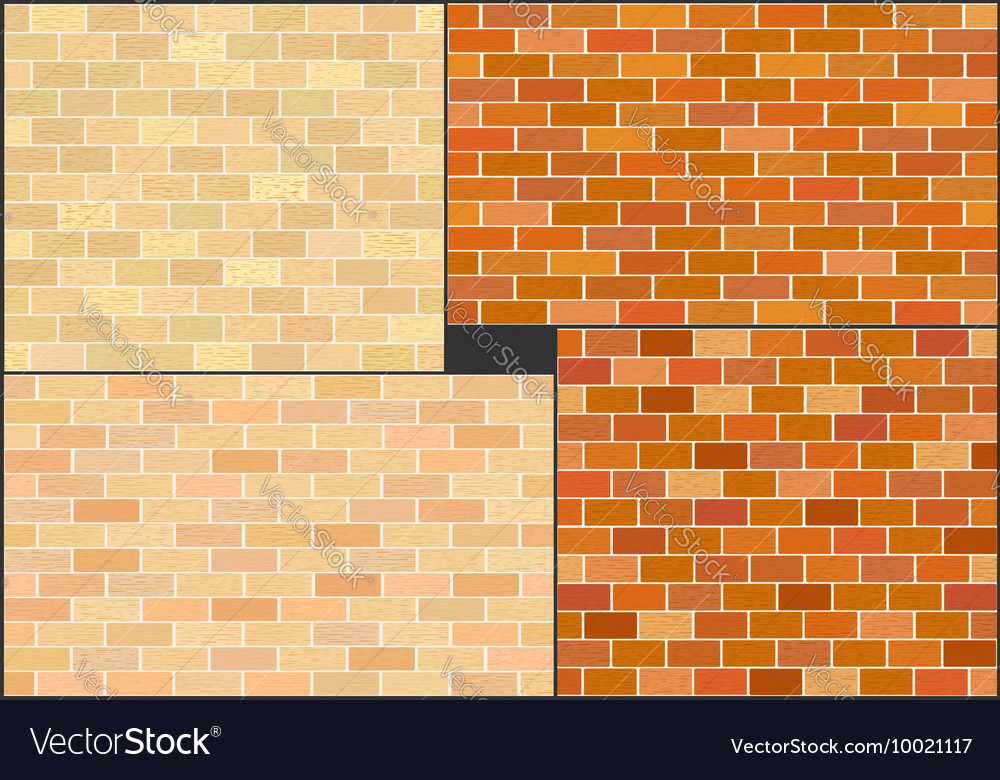 Different color brick textures collection Vector Image