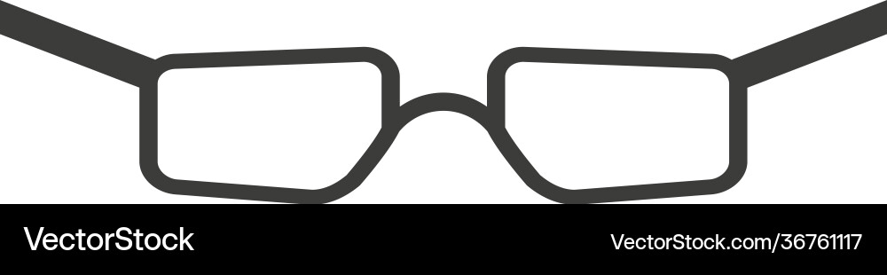 Flat glasses Royalty Free Vector Image - VectorStock