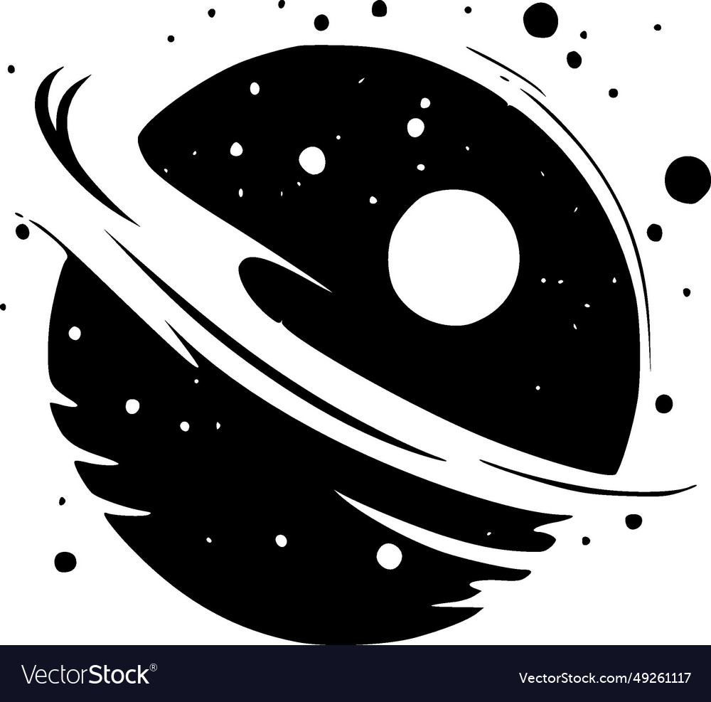 Space black and white Royalty Free Vector Image