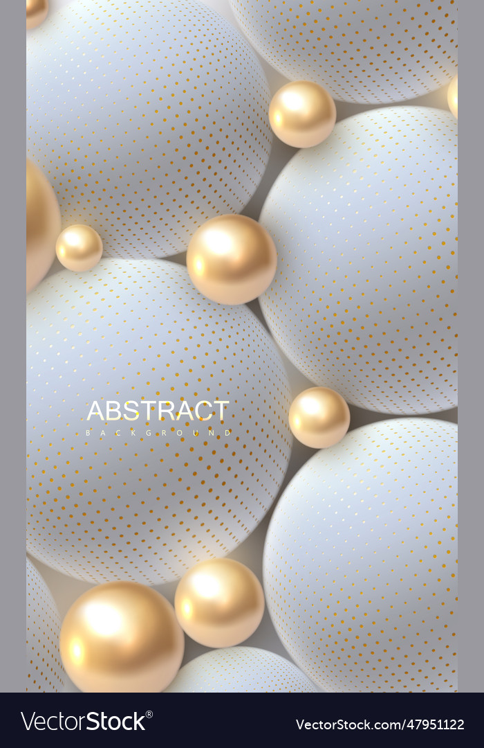 Abstract background with 3d spheres Royalty Free Vector