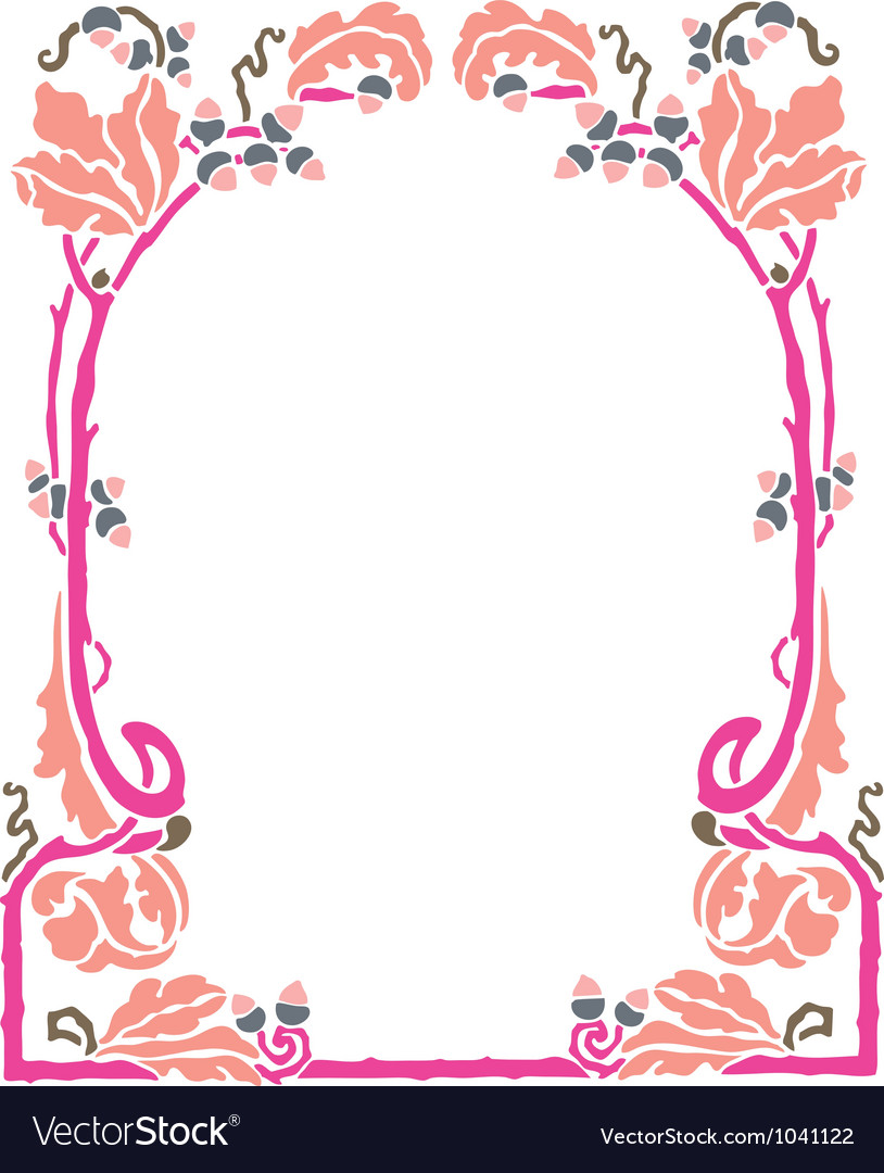 Art nouveau Frame Royalty Free Vector Image - VectorStock