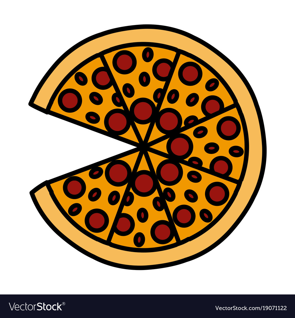 Big italian pizza symbol Royalty Free Vector Image