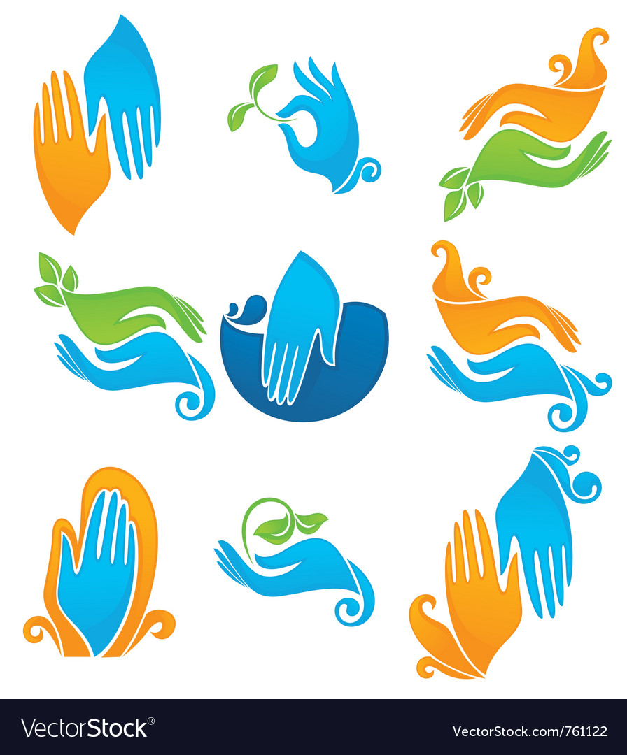 Clean and natural hands Royalty Free Vector Image