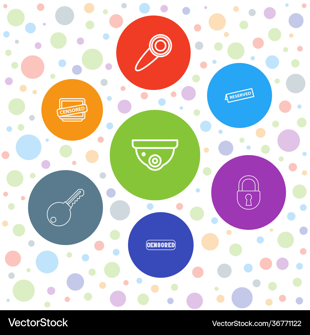 Private icons Royalty Free Vector Image - VectorStock
