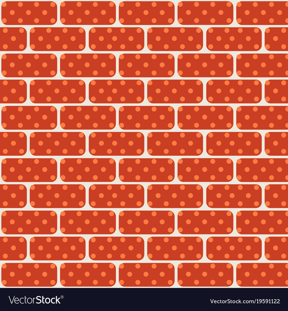 Red And Brown Bricks Are Seamless Fen Wall Of The Vector Image
