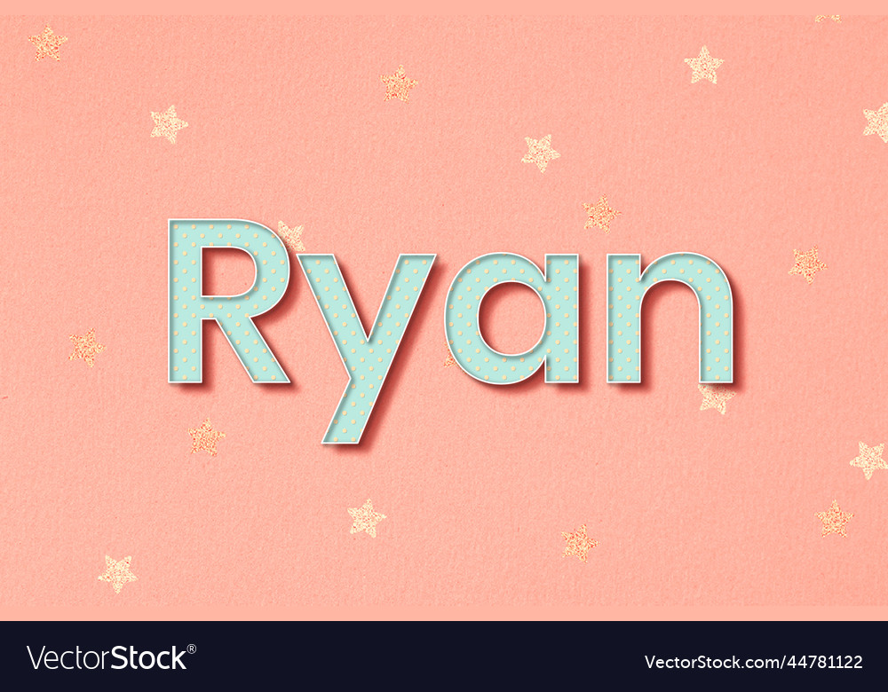 Ryan word art pastel typography