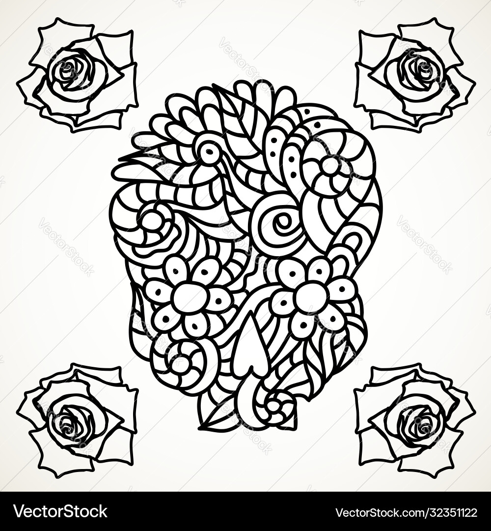 Sugar skull Royalty Free Vector Image - VectorStock