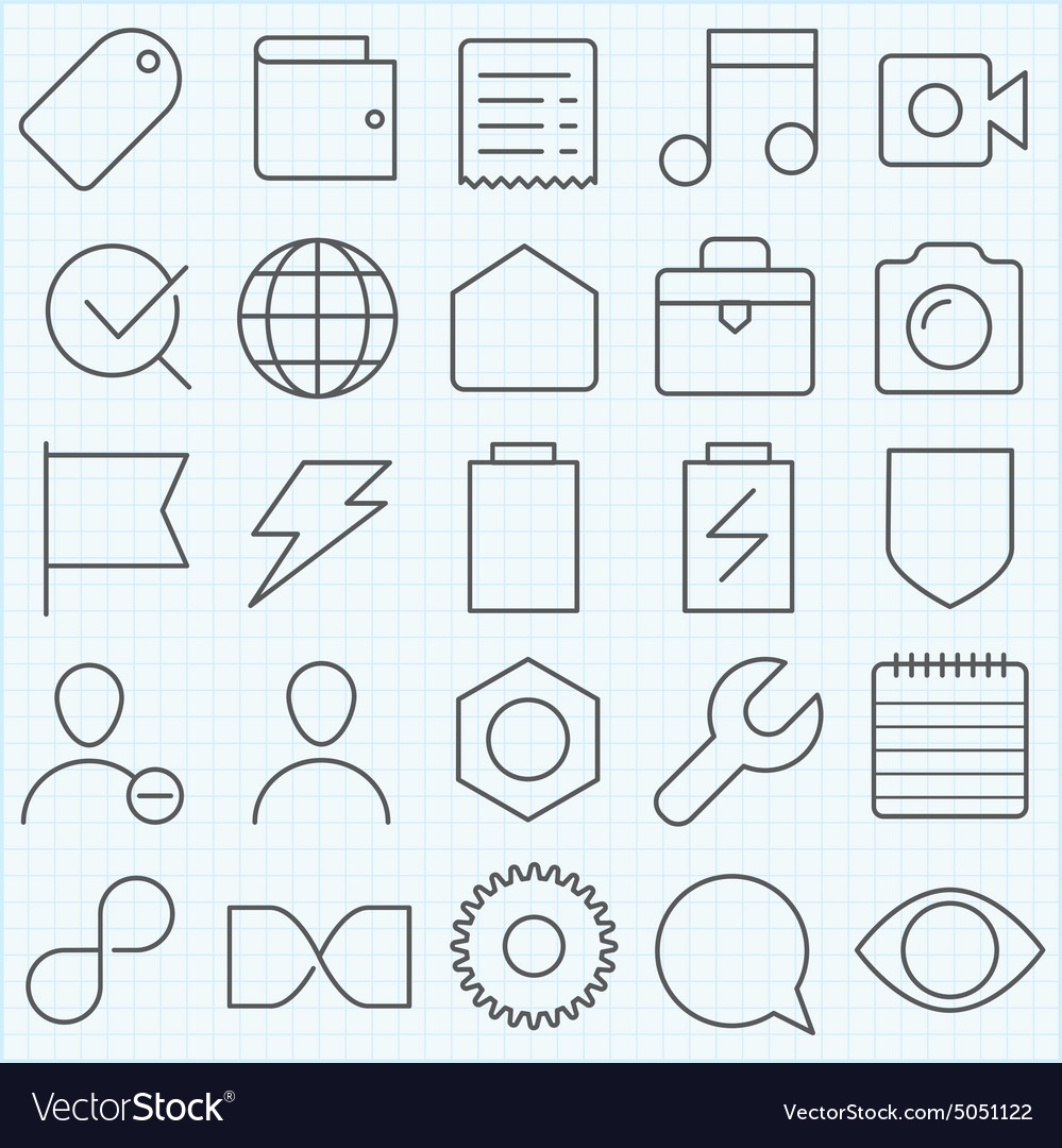 Universal GUI icons set Royalty Free Vector Image