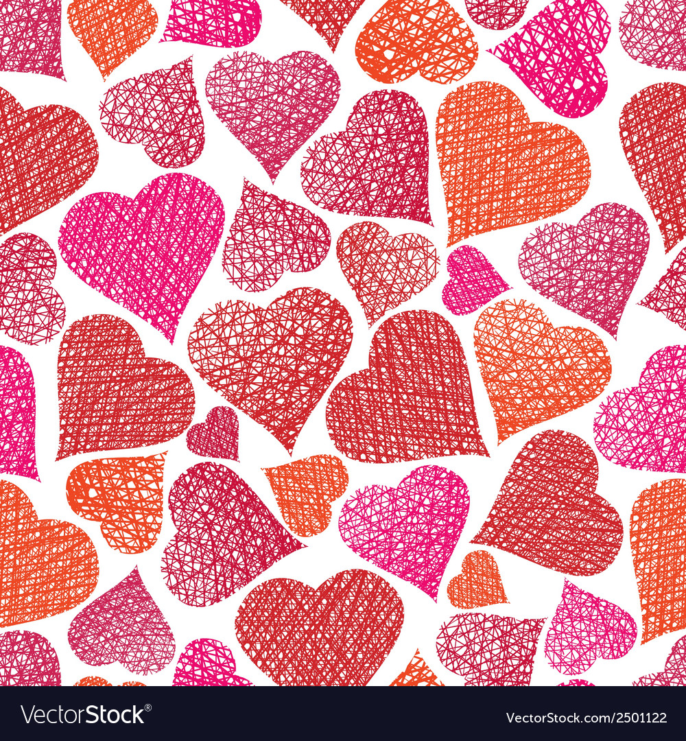 Valentine theme seamless background hearts Vector Image