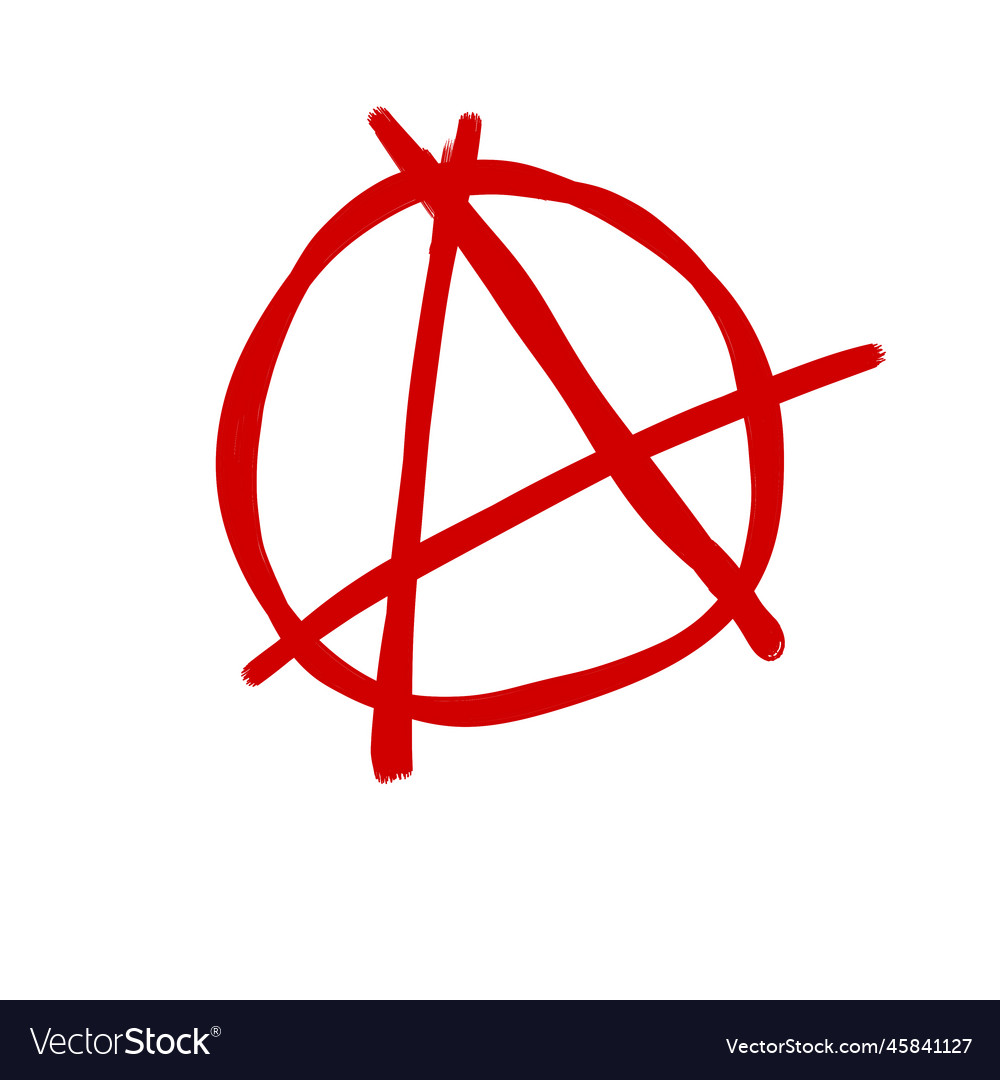 Anarchy letter a in the circle Royalty Free Vector Image