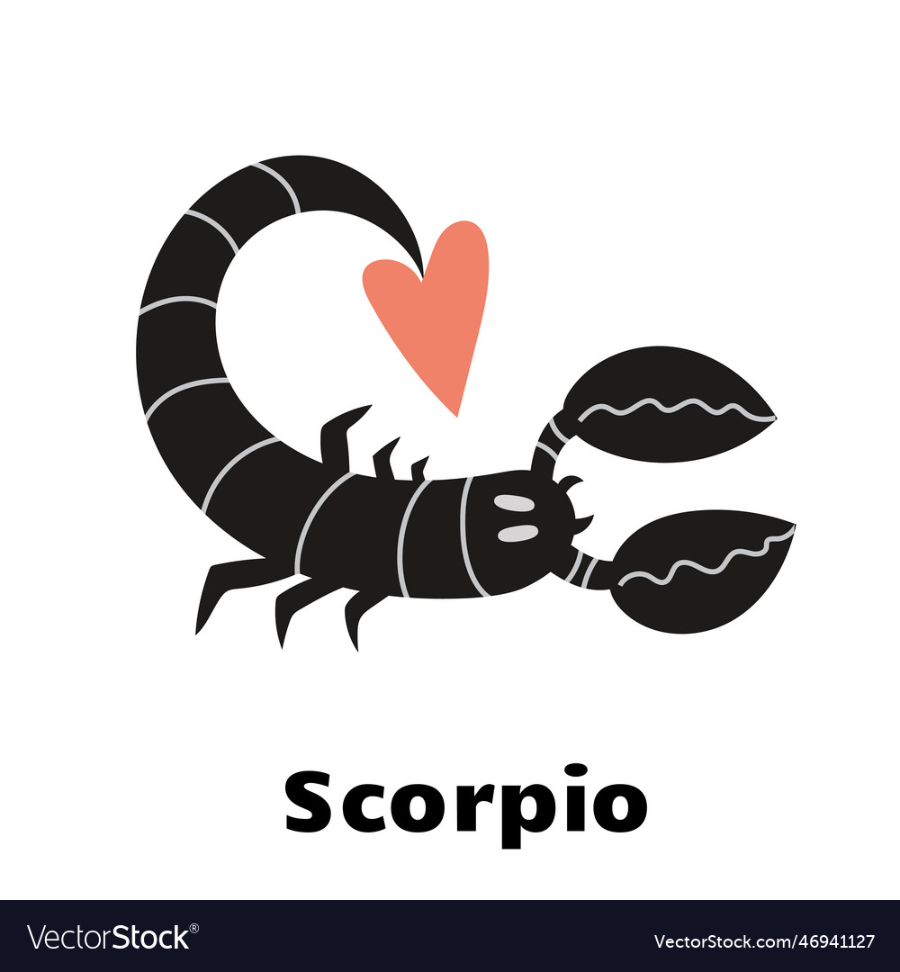 Astrological Zodiac Sign Scorpio Isolated Vector Image 3828