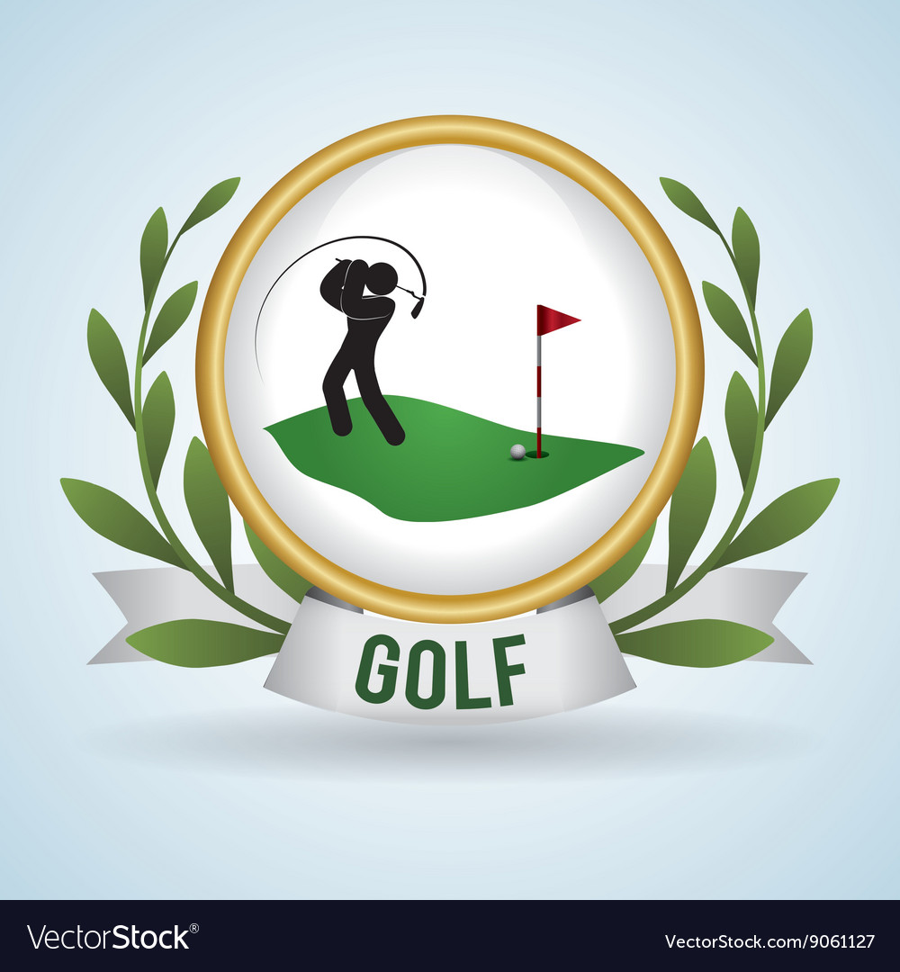 Golf design sport icon isolated Royalty Free Vector Image