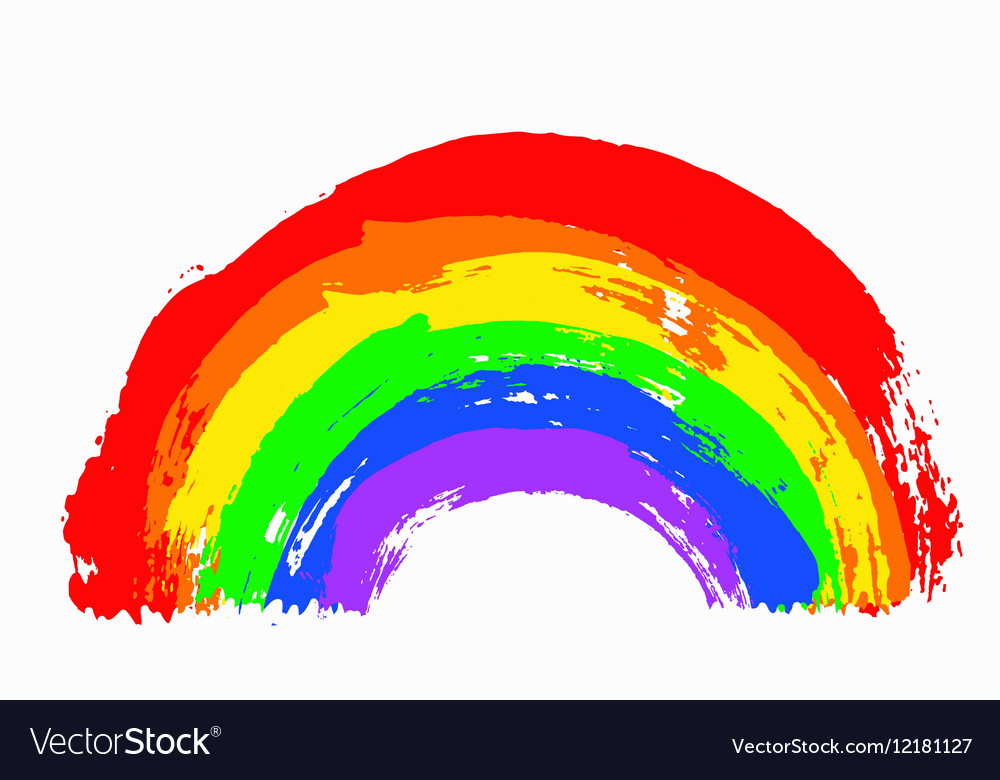 Painted Rainbow Royalty Free Vector Image Vectorstock