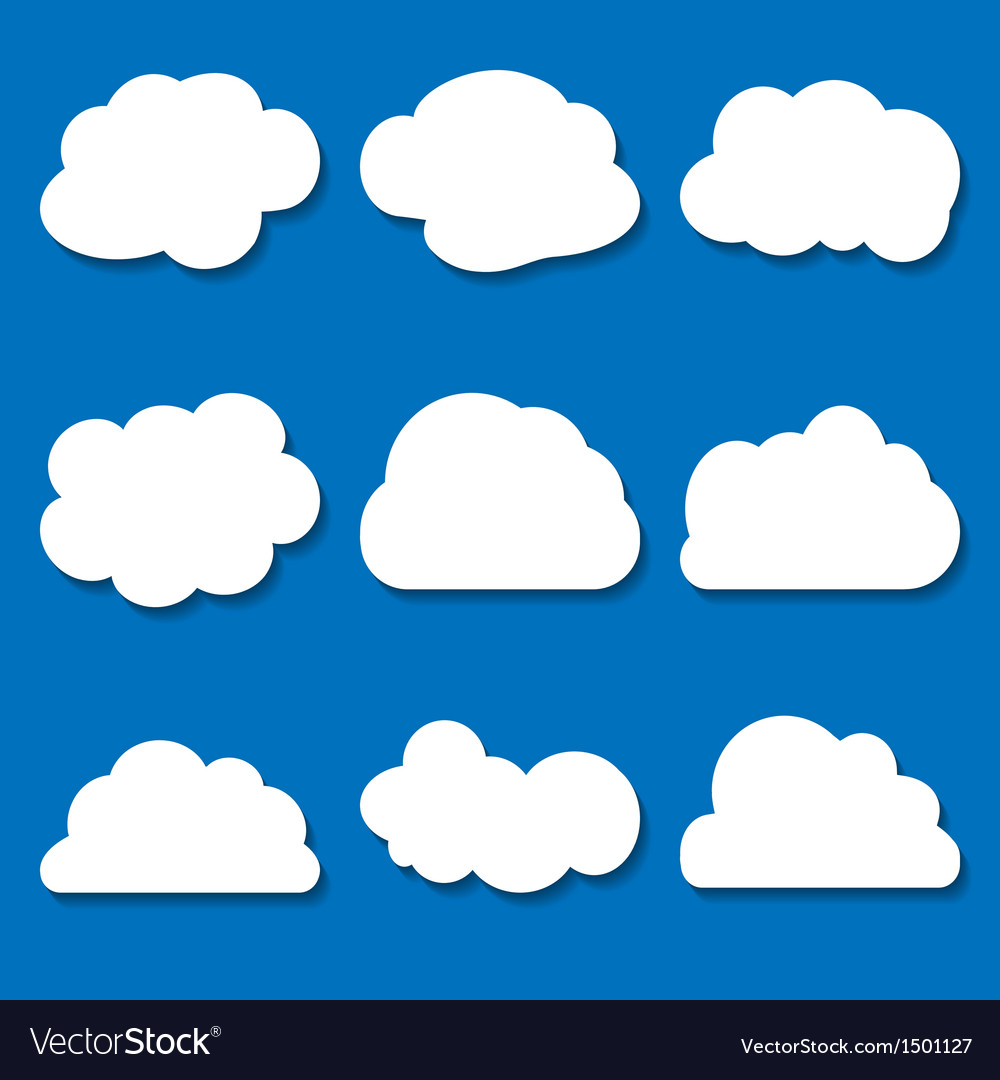 Set of clouds Royalty Free Vector Image - VectorStock