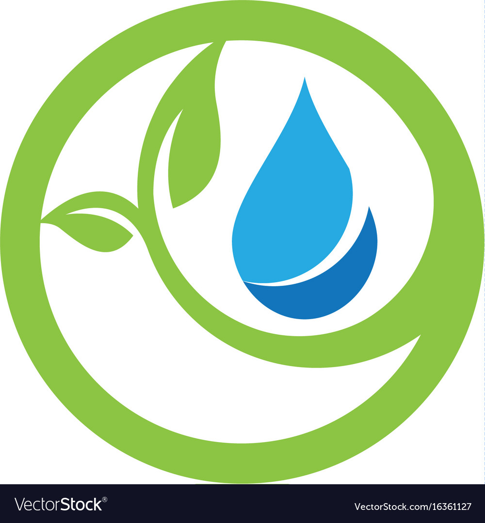 Water drop logo template design Royalty Free Vector Image