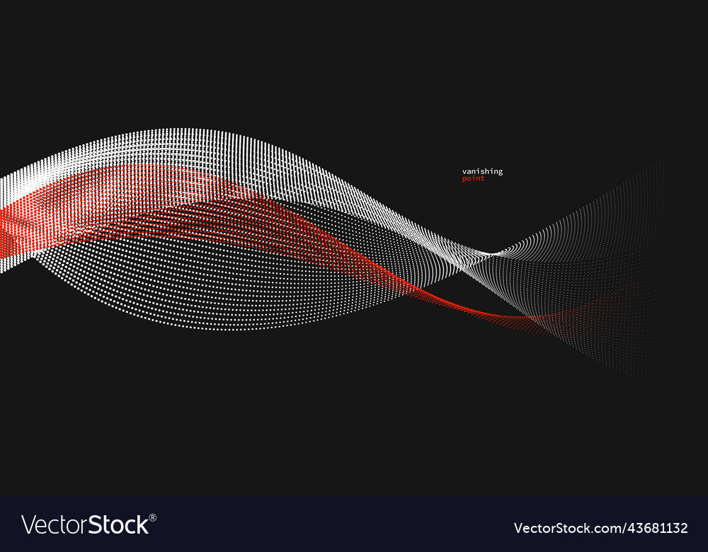 Abstract background red and black dots in motion Vector Image