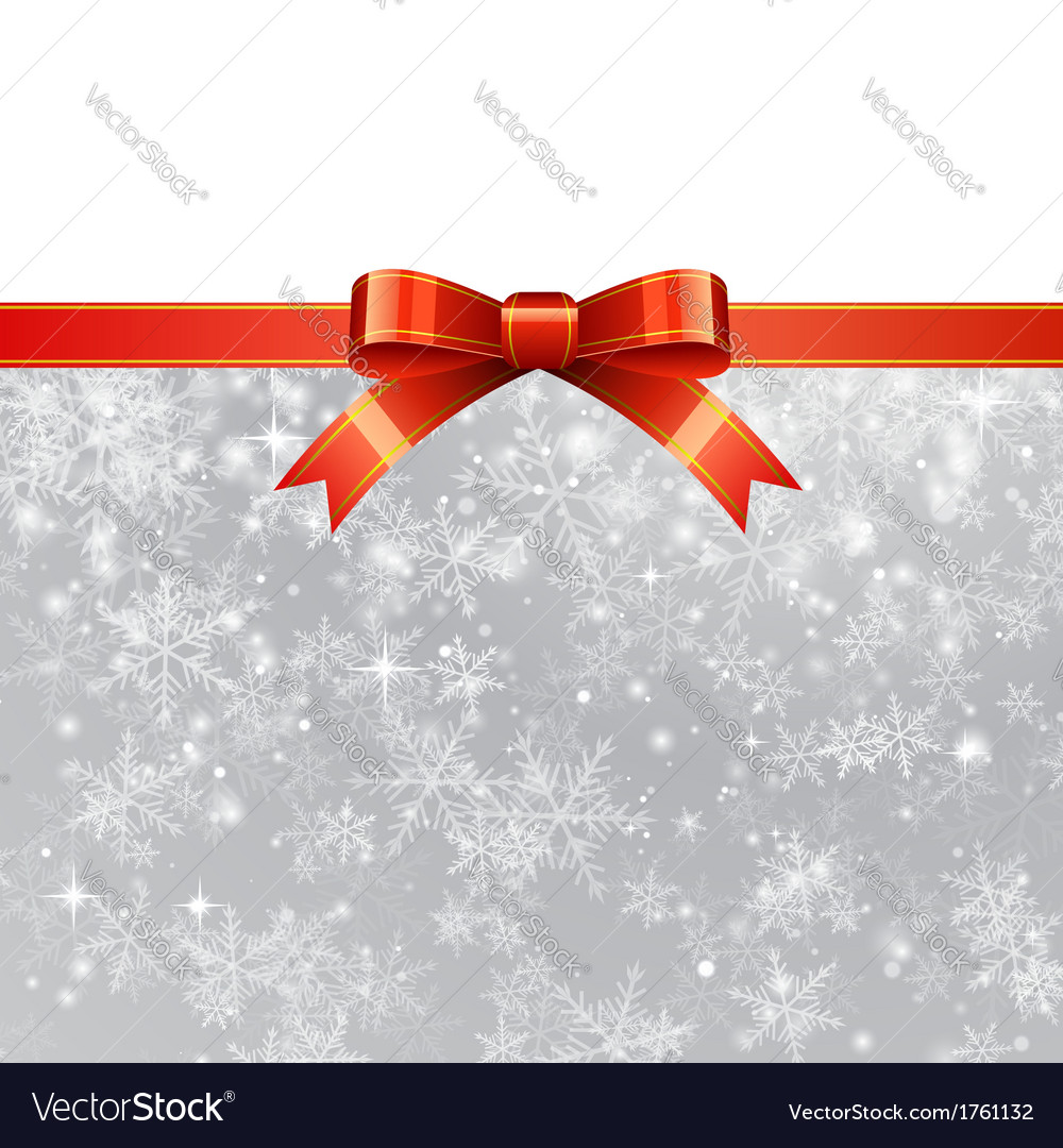 Christmas background with bow Royalty Free Vector Image