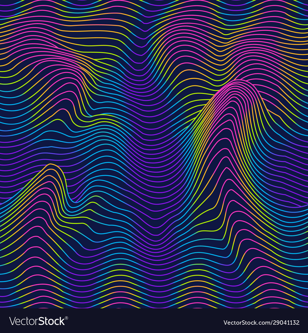 Colored wave seamless pattern Royalty Free Vector Image